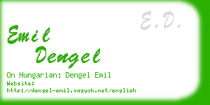 emil dengel business card
